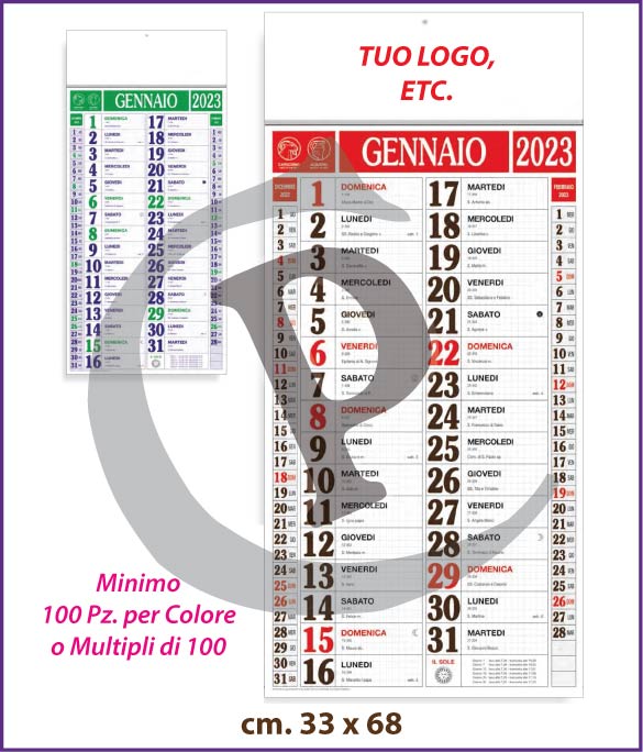 calendari-olandesi-personalizzati-economici-2023-maxi-rosso-verde-ol4001
