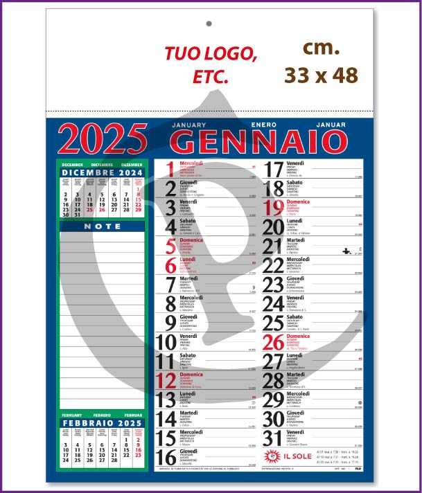 Calendari per Ufficio Personalizzati 2026 - Stampa Primo Prezzo
